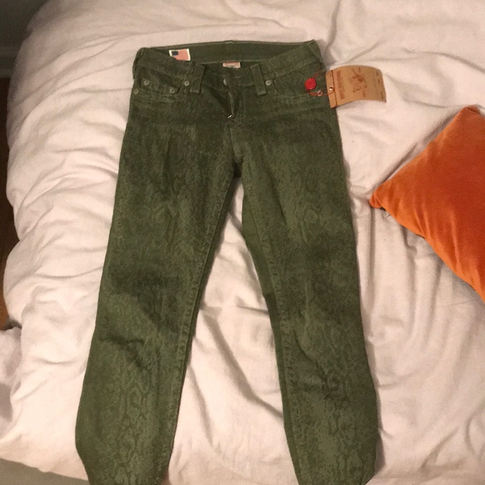 True religion snake skin print pants NWOT